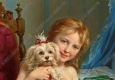 弗里茨.朱伯布勒油画 抱小狗的女孩 高清大图下载