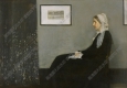 惠斯勒 名画《画家母亲肖像》高清大图下载